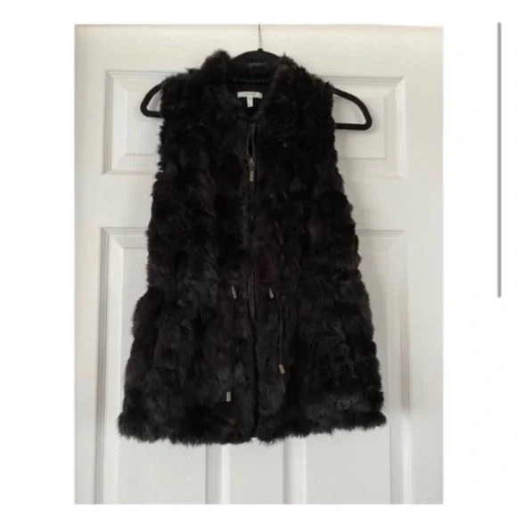 MAURICES Black Faux Fur Vest